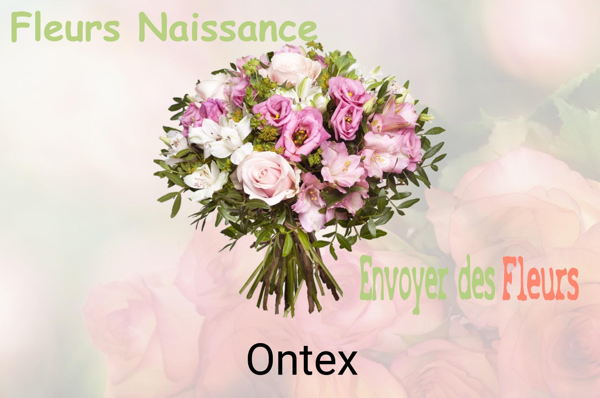 Bouquet de fleurs de naissance livré à Ontex